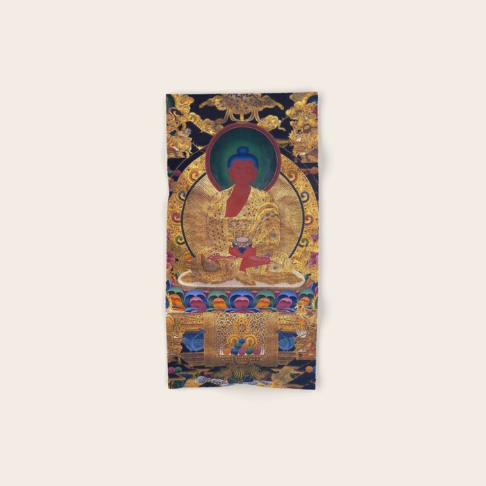 Amitabha Buddha Golden Shambala Thangka Bath Towel Gallery Image 1