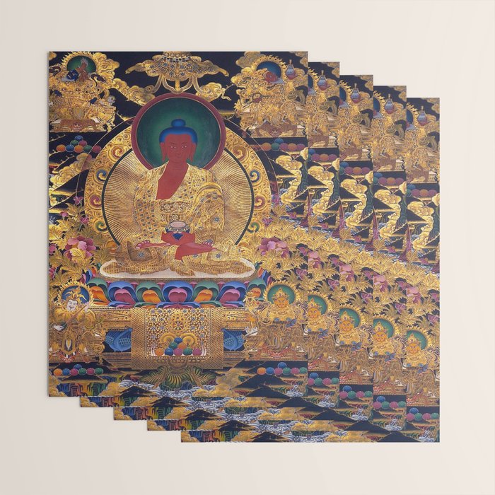 Amitabha Buddha Golden Shambala Thangka Wrapping Paper Gallery Image 3