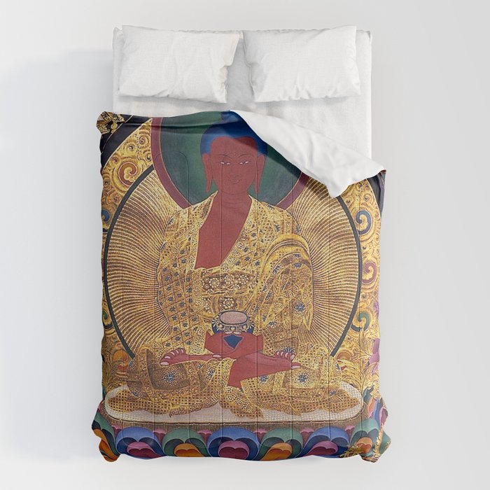 Amitabha Buddha Golden Shambala Thangka Comforter Gallery Image 6