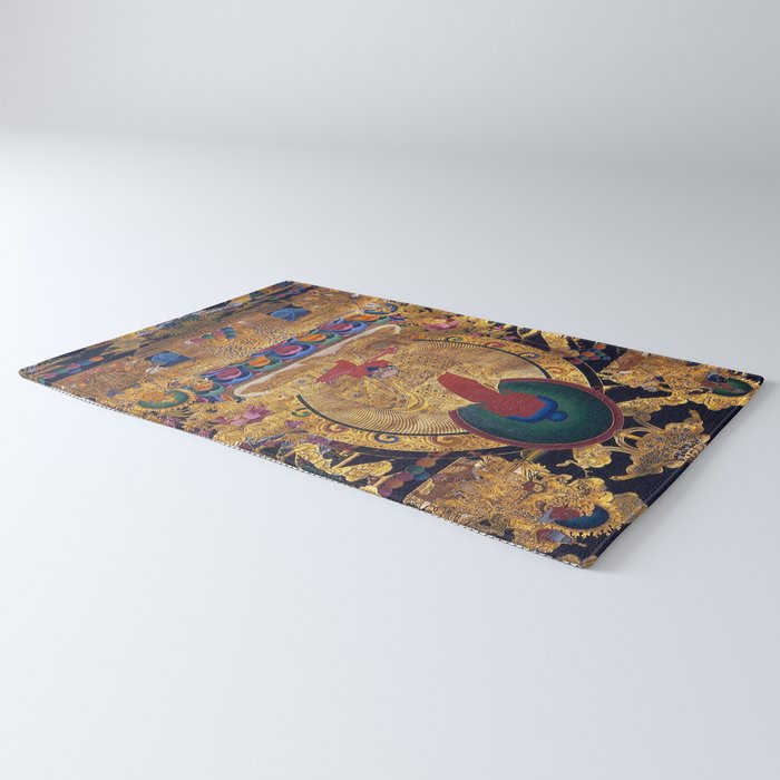 Amitabha Buddha Golden Shambala Thangka Rug Gallery Image 3