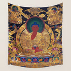 Amitabha Buddha Golden Shambala Thangka Wall Tapestry Gallery Image 4