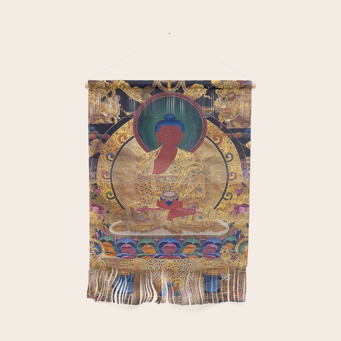 Amitabha Buddha Golden Shambala Thangka Wall Hanging Gallery Image 1