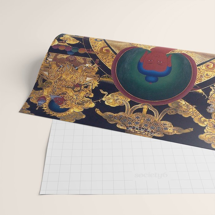 Amitabha Buddha Golden Shambala Thangka Wrapping Paper Gallery Image 2
