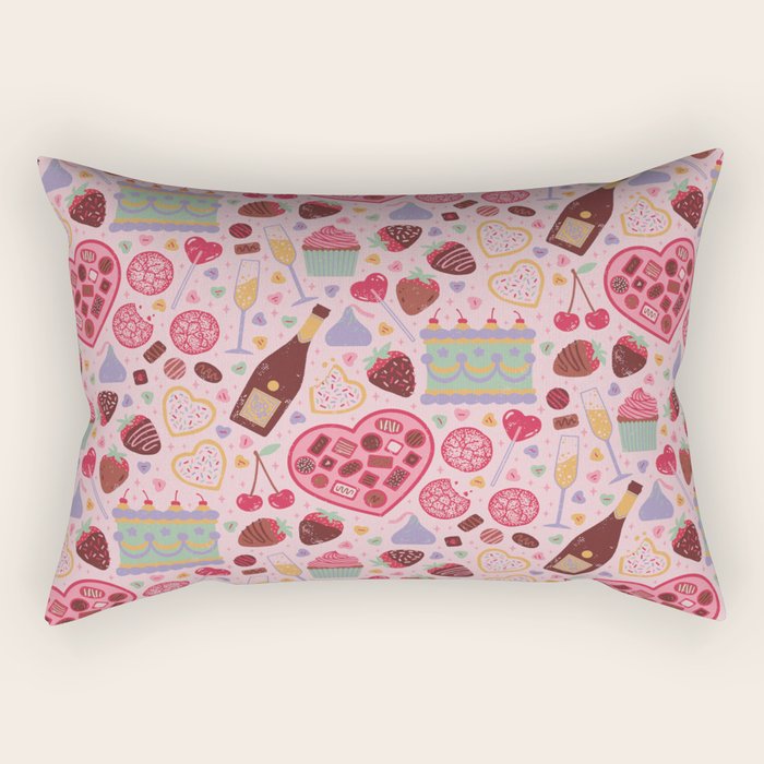 Candy Hearts Rectangular Pillow Gallery Image 2
