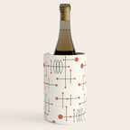 Mid Century Atomic Age Pattern Orange and Cream Wine Chiller Gallery Image 3