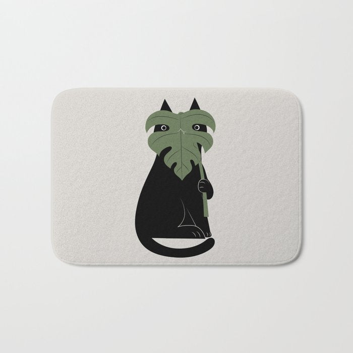 Cat and Plant 14: Monster-a Bath Mat Gallery Image 1