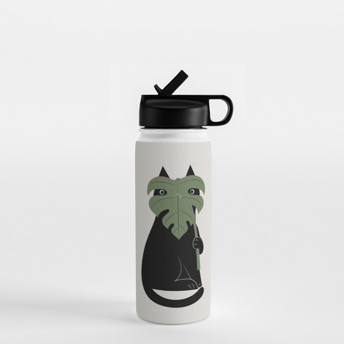 Cat and Plant 14: Monster-a Water Bottle Gallery Image 1