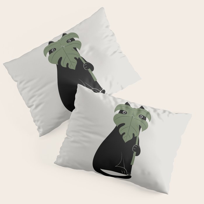 Cat and Plant 14: Monster-a Pillow Sham Gallery Image 1