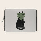 Cat and Plant 14: Monster-a Laptop Sleeve Gallery Image 1