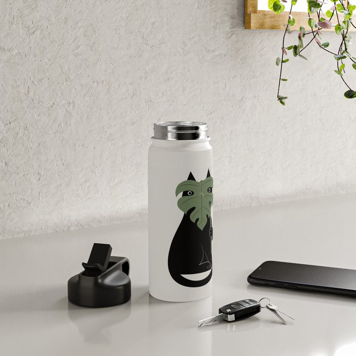 Cat and Plant 14: Monster-a Water Bottle Gallery Image 4