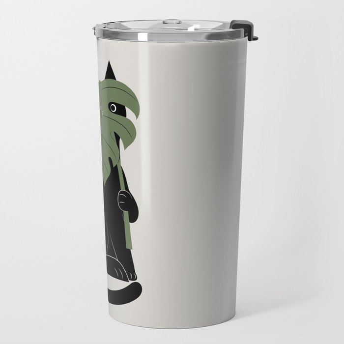 Cat and Plant 14: Monster-a Travel Mug Gallery Image 2