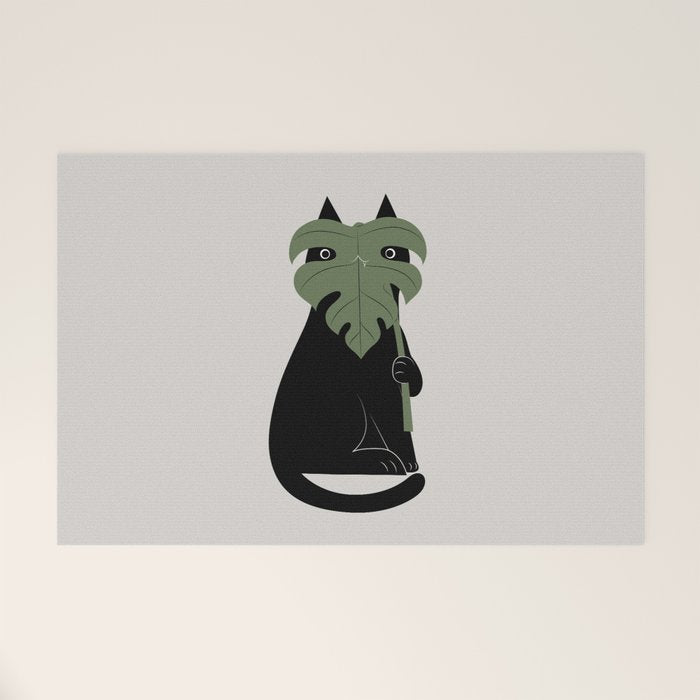 Cat and Plant 14: Monster-a Welcome Mat Gallery Image 1