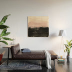 faded pink over black Wood Wall Art Gallery Image 2