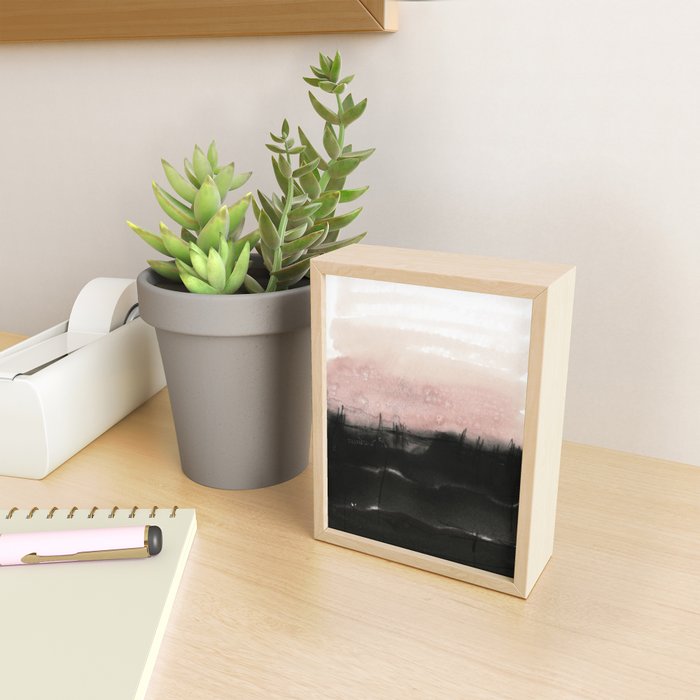 faded pink over black Mini Art Print Gallery Image 2