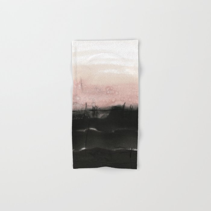 faded pink over black Bath Towel