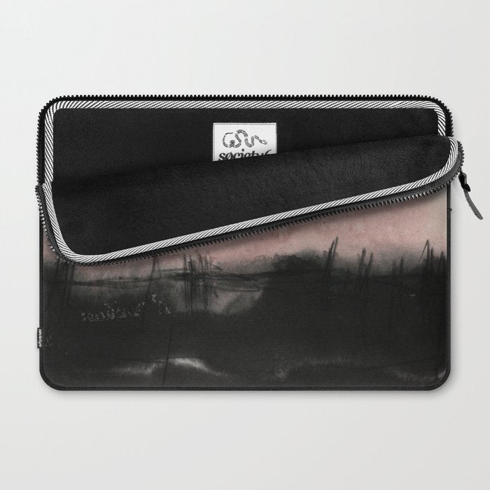 faded pink over black Laptop Sleeve Gallery Image 2