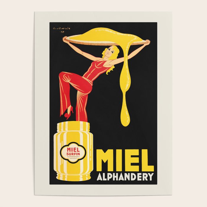 Vintage advertising poster - Alphandery Honey, 1932 Poster Gallery Image 1
