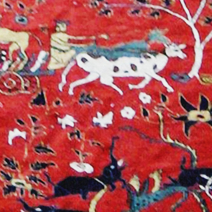 Antique Persian Hunting Rug Coffee Mug Gallery Image 2
