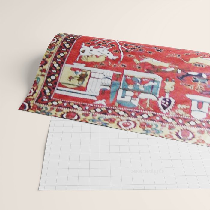 Antique Persian Hunting Rug Wrapping Paper Gallery Image 2