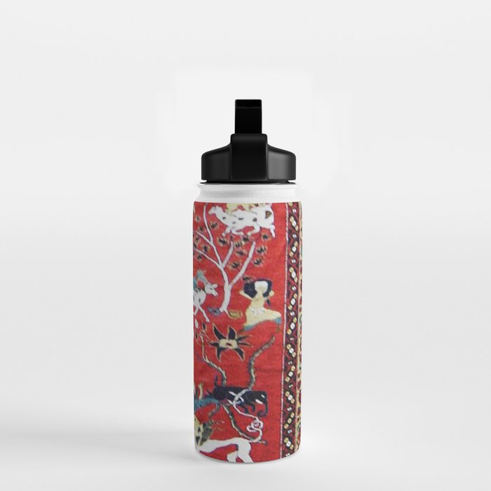 Antique Persian Hunting Rug Water Bottle Gallery Image 2