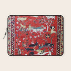 Antique Persian Hunting Rug Laptop Sleeve Gallery Image 1