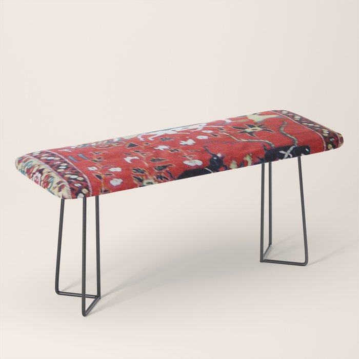 Antique Persian Hunting Rug Bench Gallery Image 1