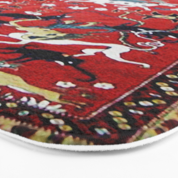 Antique Persian Hunting Rug Bath Mat Gallery Image 3