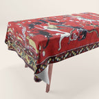 Antique Persian Hunting Rug Tablecloth Gallery Image 1