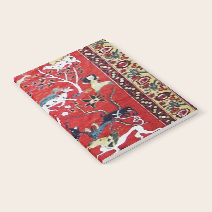 Antique Persian Hunting Rug Notebook Gallery Image 2