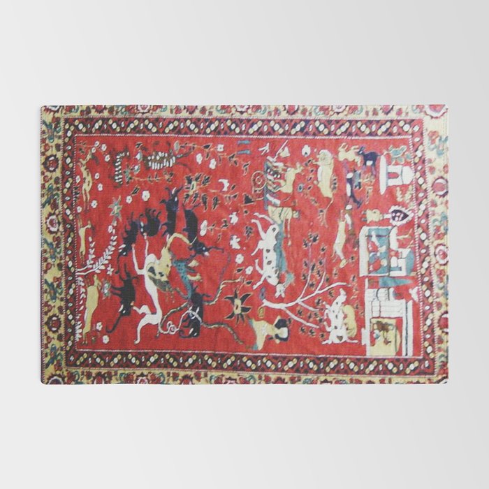 Antique Persian Hunting Rug Rug Gallery Image 2
