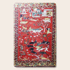 Antique Persian Hunting Rug Cutting Board Gallery Image 1