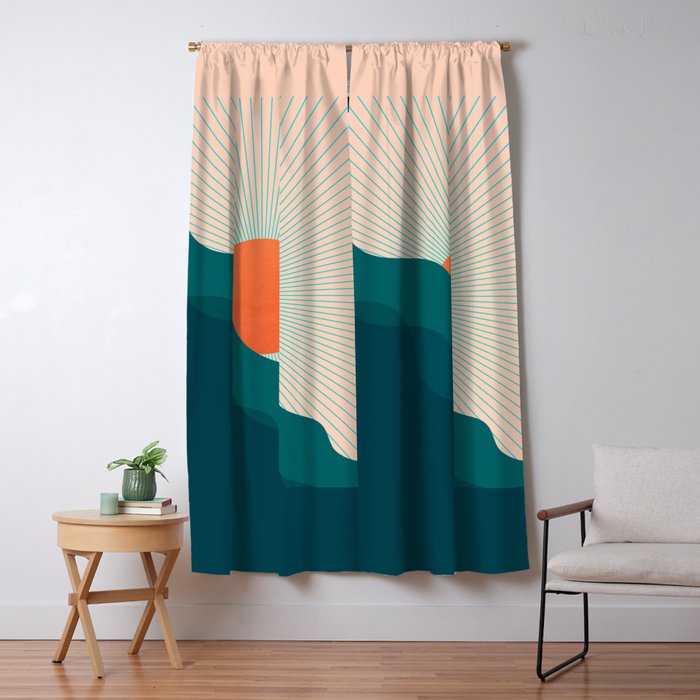 Abstraction_NEW_SUNLIGHT_MOUNTAINS_SHINE_POP_ART_M1209A Window Curtain Gallery Image 1