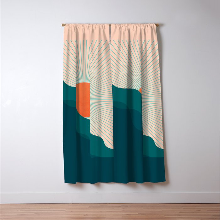 Abstraction_NEW_SUNLIGHT_MOUNTAINS_SHINE_POP_ART_M1209A Window Curtain Gallery Image 3