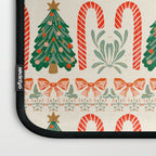 Festive Christmas Elements  Candy Cane  Tree and Bows Holiday Design Laptop Sleeve Gallery Image 3