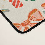 Festive Christmas Elements  Candy Cane  Tree and Bows Holiday Design Desk Mat Gallery Image 4