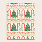 Festive Christmas Elements  Candy Cane  Tree and Bows Holiday Design Notebook Gallery Image 4