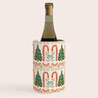 Festive Christmas Elements  Candy Cane  Tree and Bows Holiday Design Wine Chiller Gallery Image 2