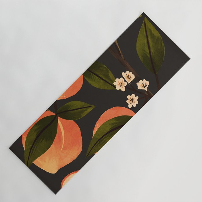 Peaches Botanical Art 1 Yoga Mat Gallery Image 1