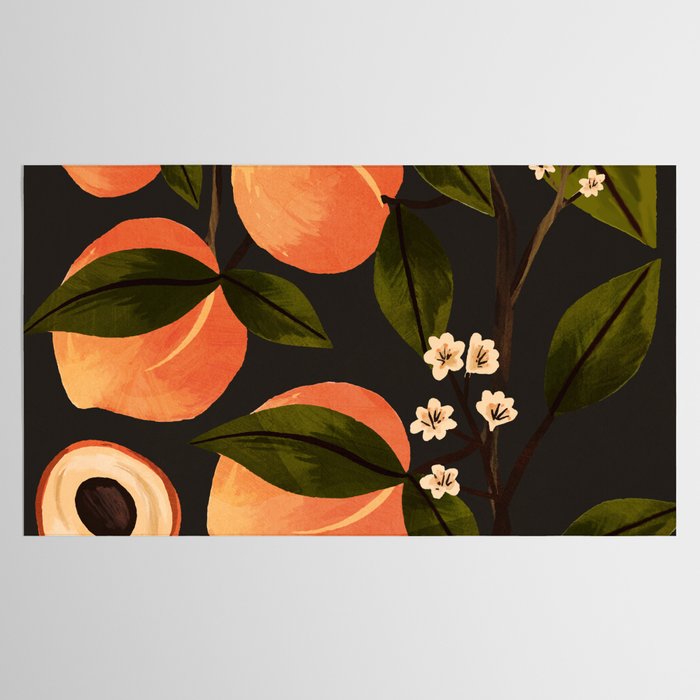 Peaches Botanical Art 1 Tablecloth Gallery Image 2