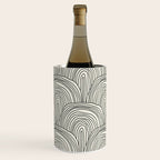 Boho Rainbows in Black and White Wine Chiller Gallery Image 1