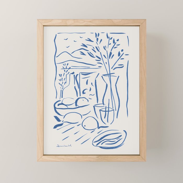 Mediterranean View Mini Art Print Gallery Image 1