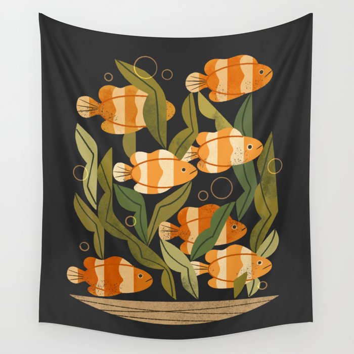 Seven Clownfish Wall Tapestry Gallery Image 1