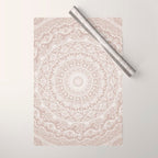 Floral dreams mandala taupe Wrapping Paper Gallery Image 1
