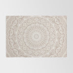 Floral dreams mandala taupe Rug Gallery Image 2
