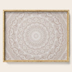 Floral dreams mandala taupe Serving Tray Gallery Image 1