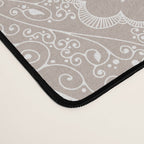 Floral dreams mandala taupe Desk Mat Gallery Image 4