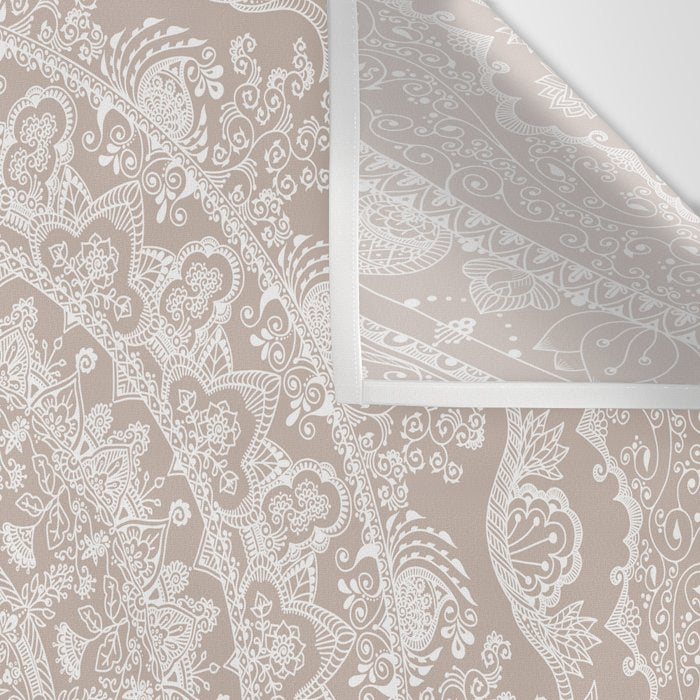 Floral dreams mandala taupe Wall Tapestry Gallery Image 3