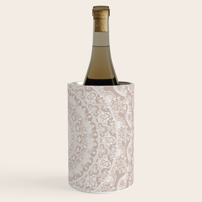 Floral dreams mandala taupe Wine Chiller Gallery Image 3