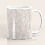Floral dreams mandala taupe Coffee Mug Gallery Image 1