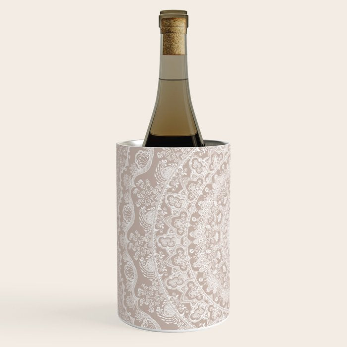 Floral dreams mandala taupe Wine Chiller Gallery Image 2